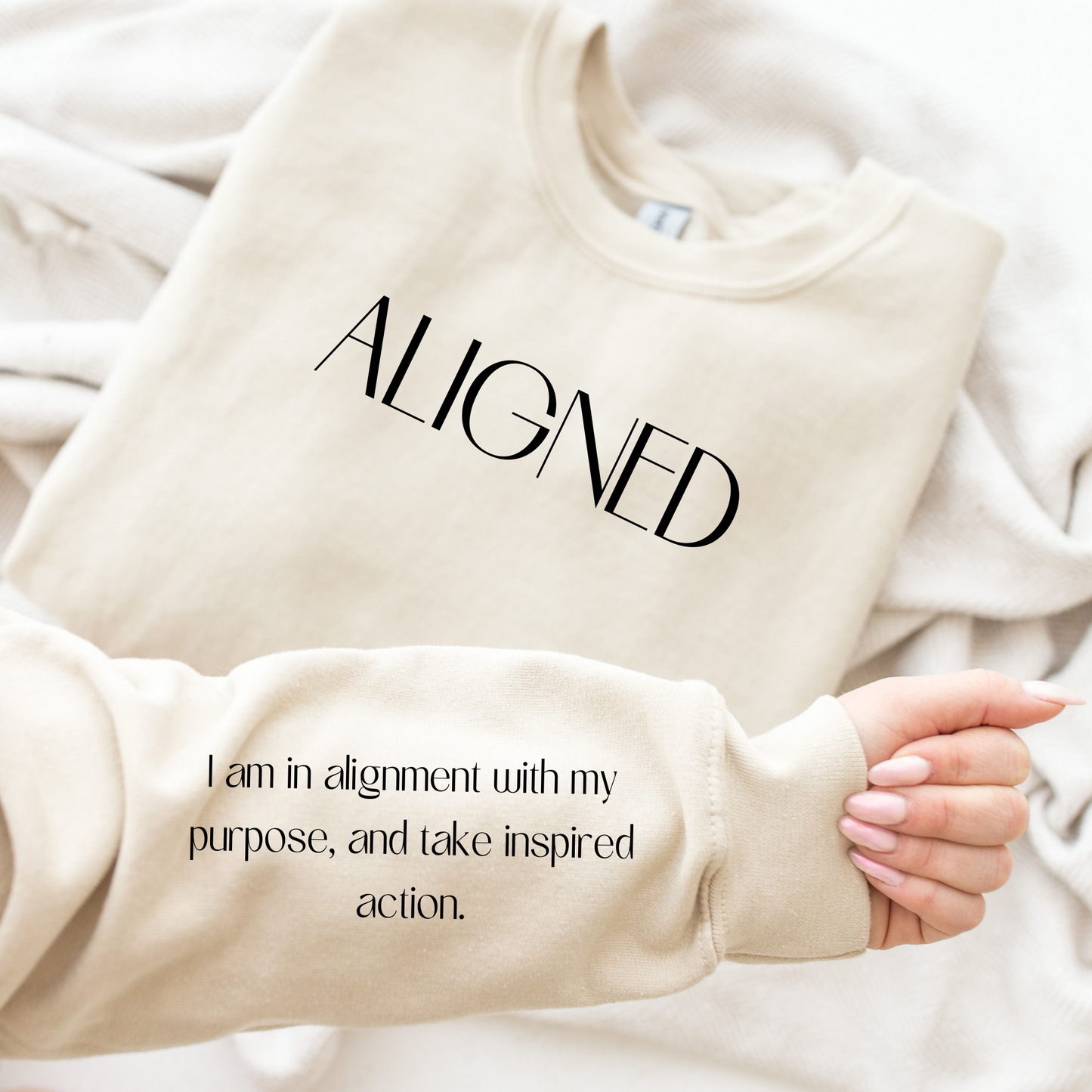 ALIGNED SWEATSHIRT SAND