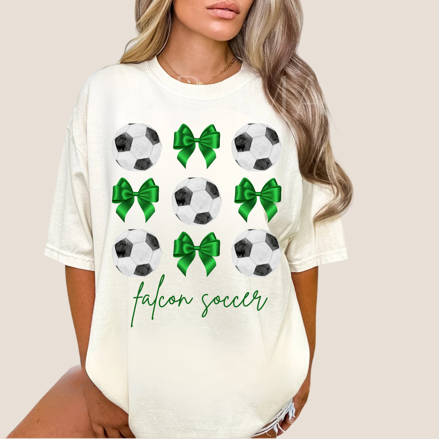 Falcons Soccer Bow Tee