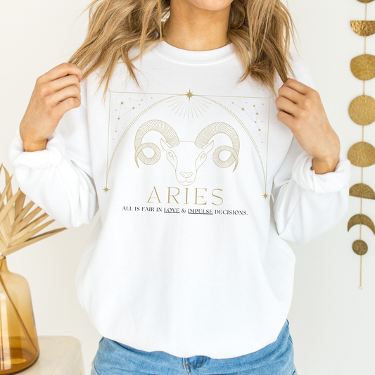 Impulsive Aries Cozy Crew Neck