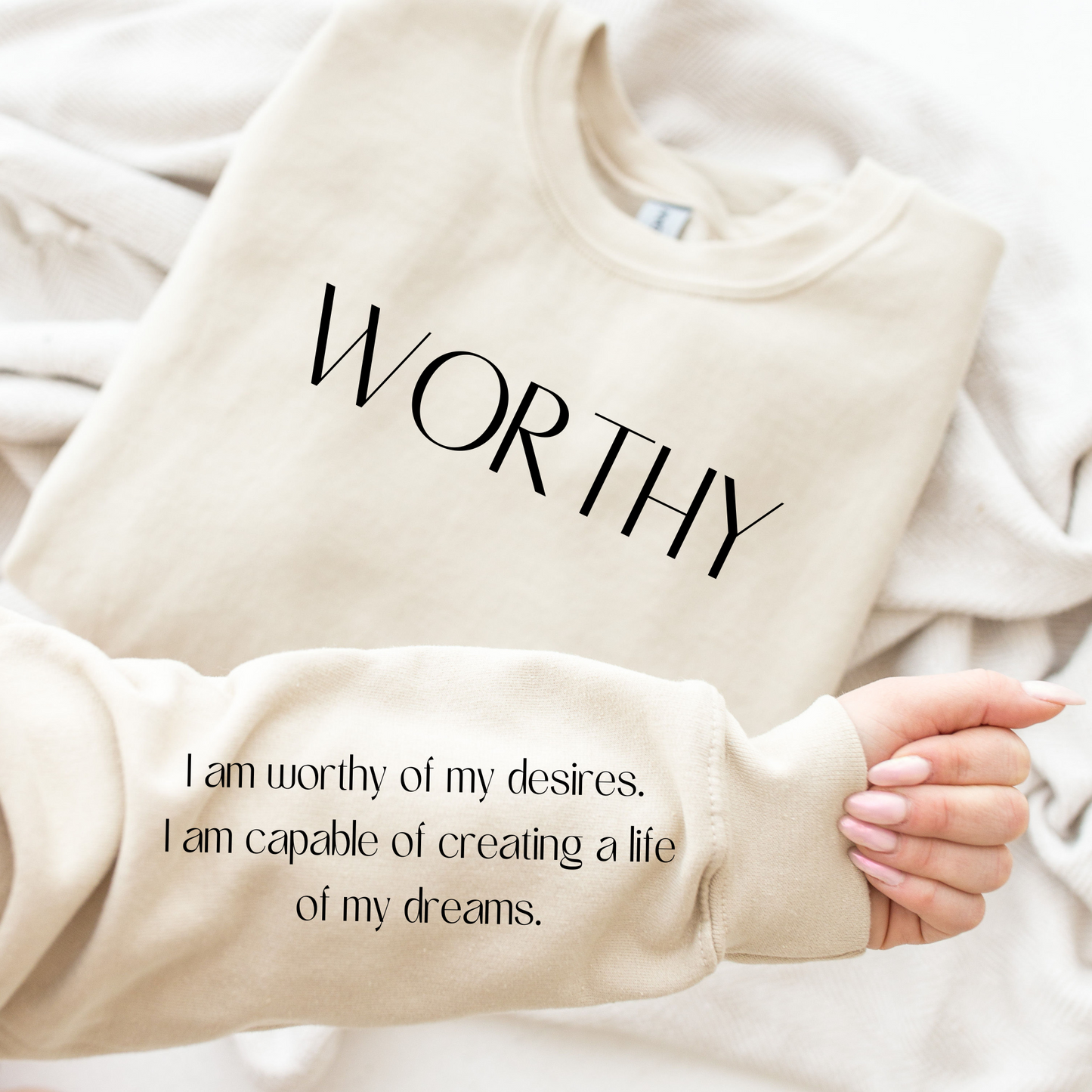 WORTHY SWEATSHIRT SAND